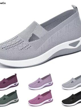 Women's Orthopedic Walking Shoes Breathable Knit Arch Support Non-Slip